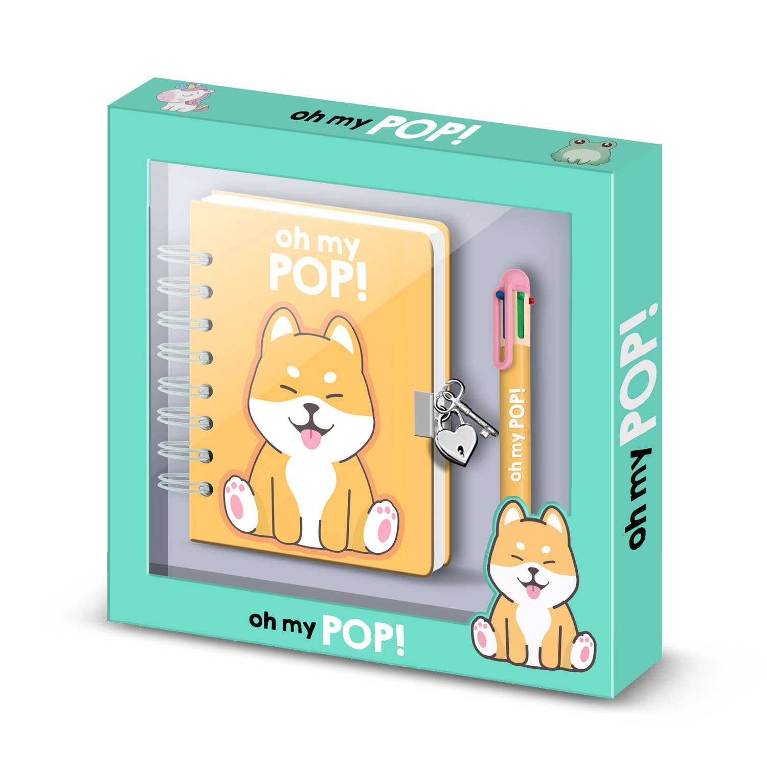 Oh My Pop Shiba – Notizbuch-Set A5 + 6-Farben-Stift