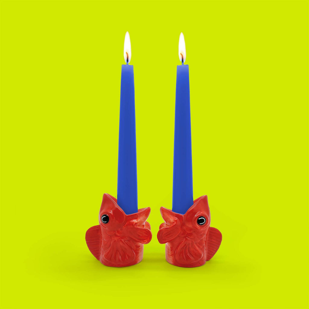 Mise en situation : Bougeoirs Poissons Rouges – Donkey Products