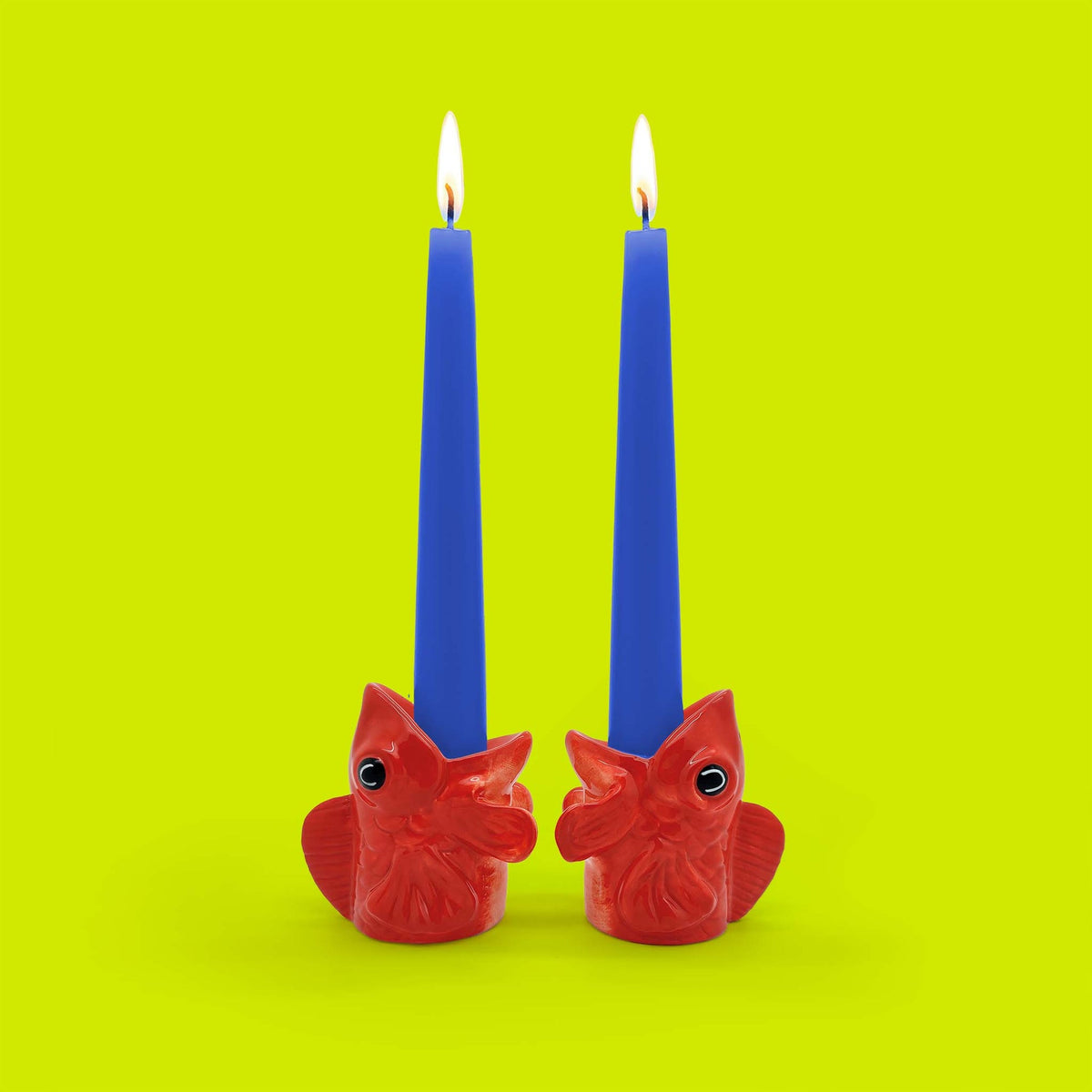 Mise en situation : Bougeoirs Poissons Rouges – Donkey Products