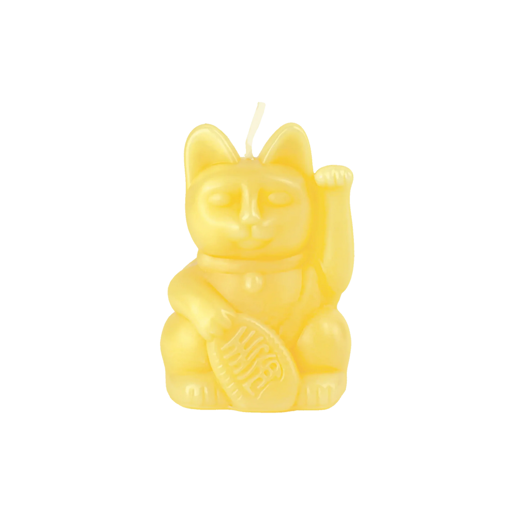 Gul Lucky Cat lys