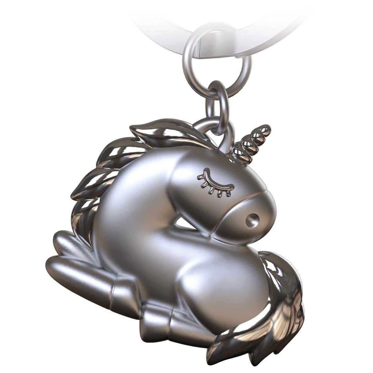 porte cles licorne sleepy fabach FABACH_Sleepy_Einhorn_goldsilber 