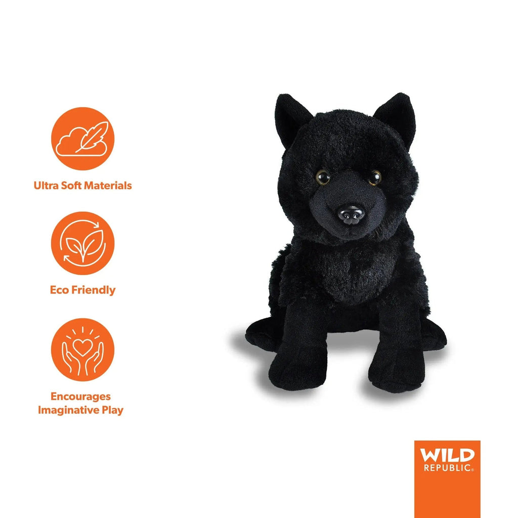 Peluche Loup noir - 30 cm Wild Republic – vue produit 3