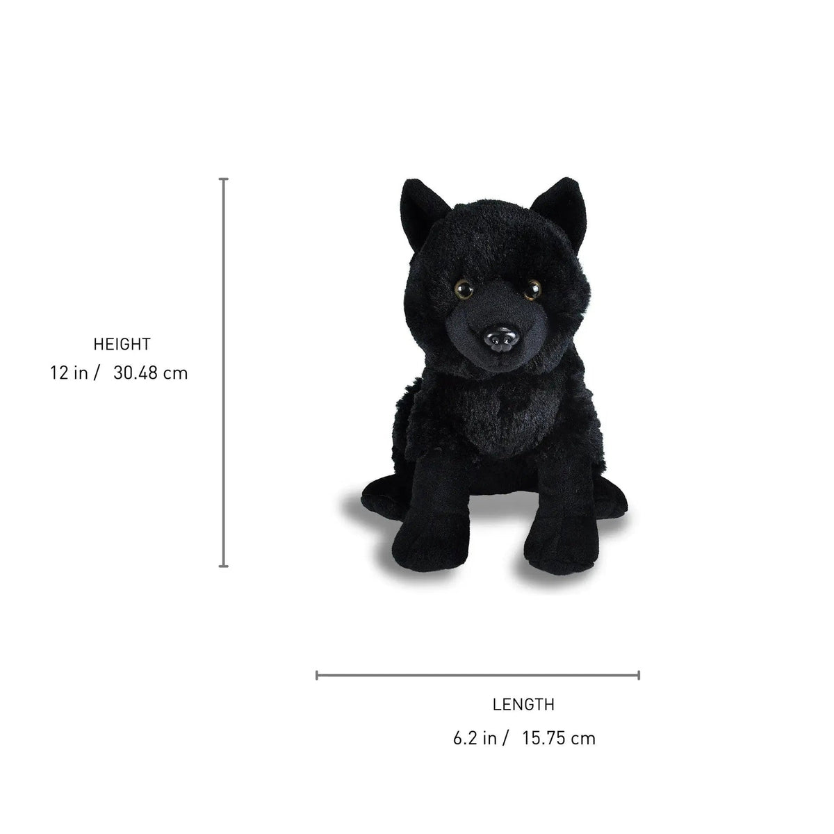 Peluche Loup noir - 30 cm Wild Republic – vue produit 4