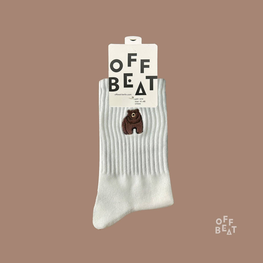 Bestickte Socken Bär
