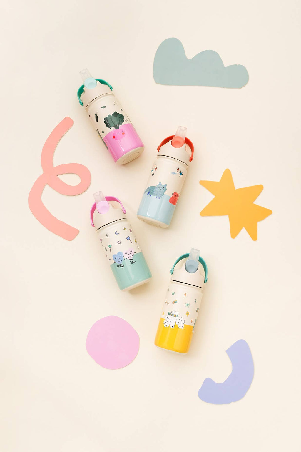 Bouteille Isotherme en Acier Inoxydable pour Enfants Meowtiful Cats