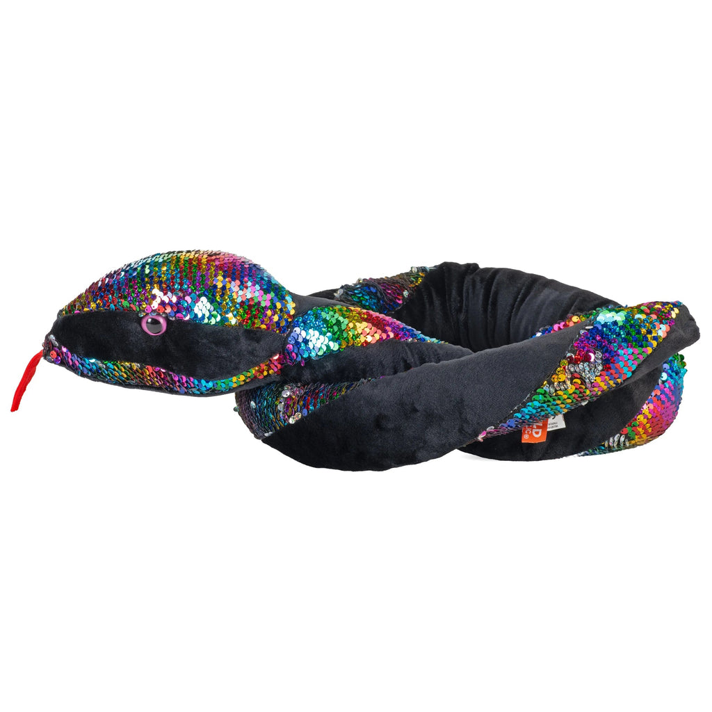   Wild Republic -  Rainbow Twist Sequin Snake Stuffed Animal - 54"  Stuffed Animals