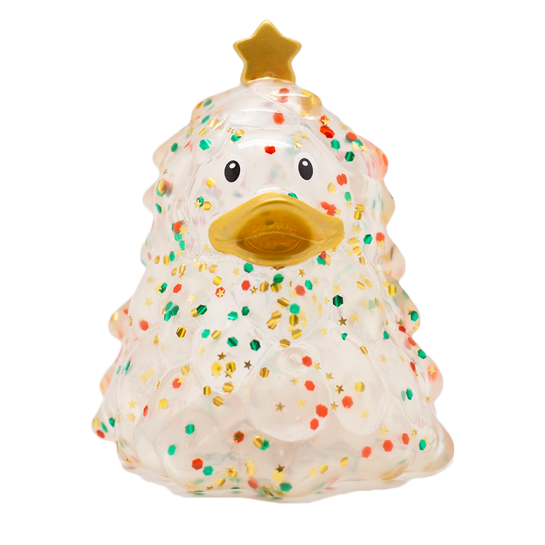 Glitzernde Weihnachtsbaum-Ente