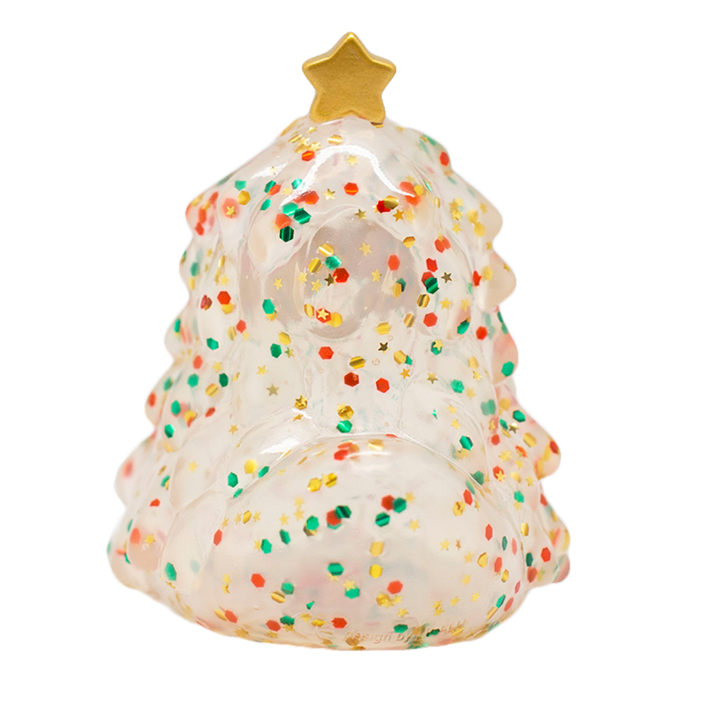 Glitterende kerstboomeend