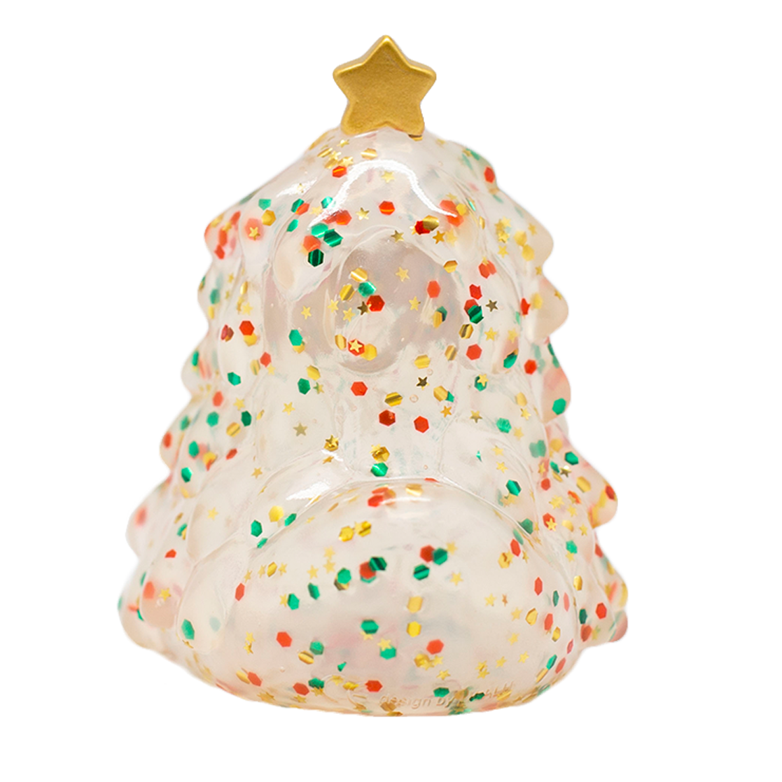 Glitterende kerstboomeend