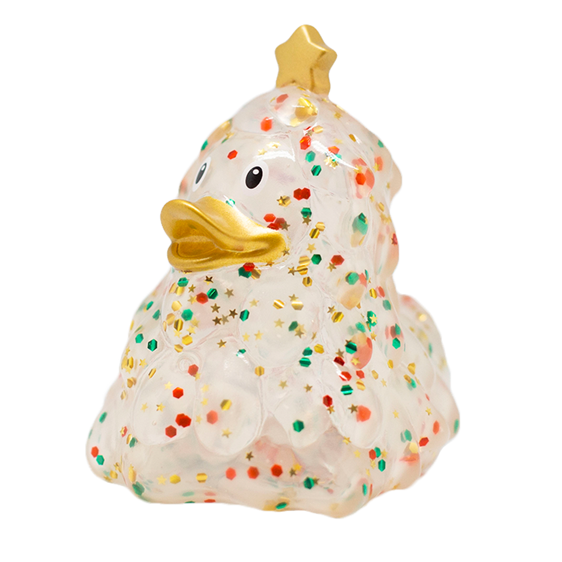Glitzernde Weihnachtsbaum-Ente