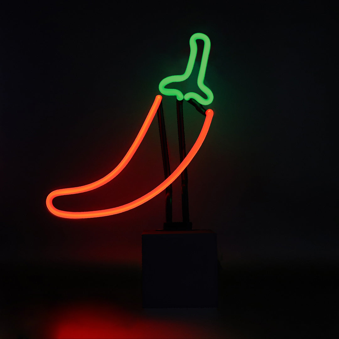 Ersatzglas (NUR GLAS) – Neon-Schild „Chili“