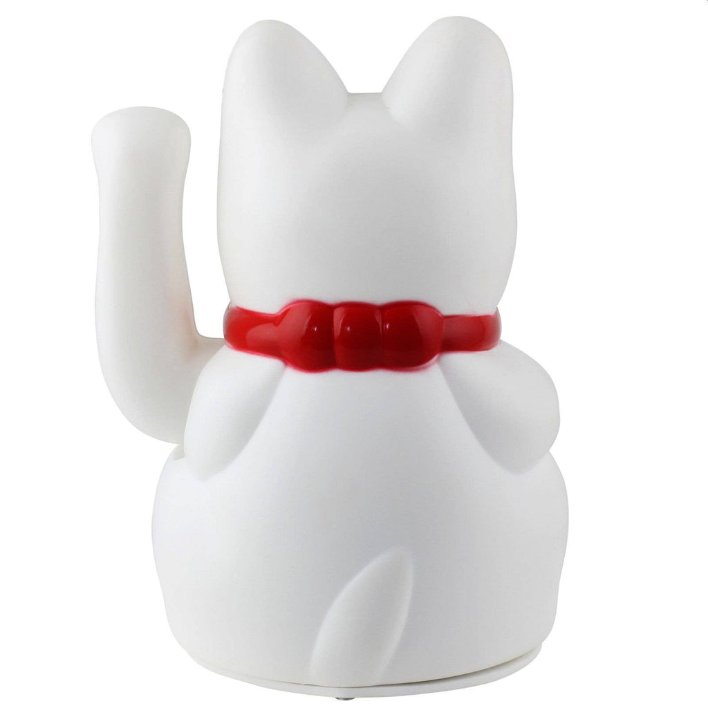 Chat chanceux blanc 13cm