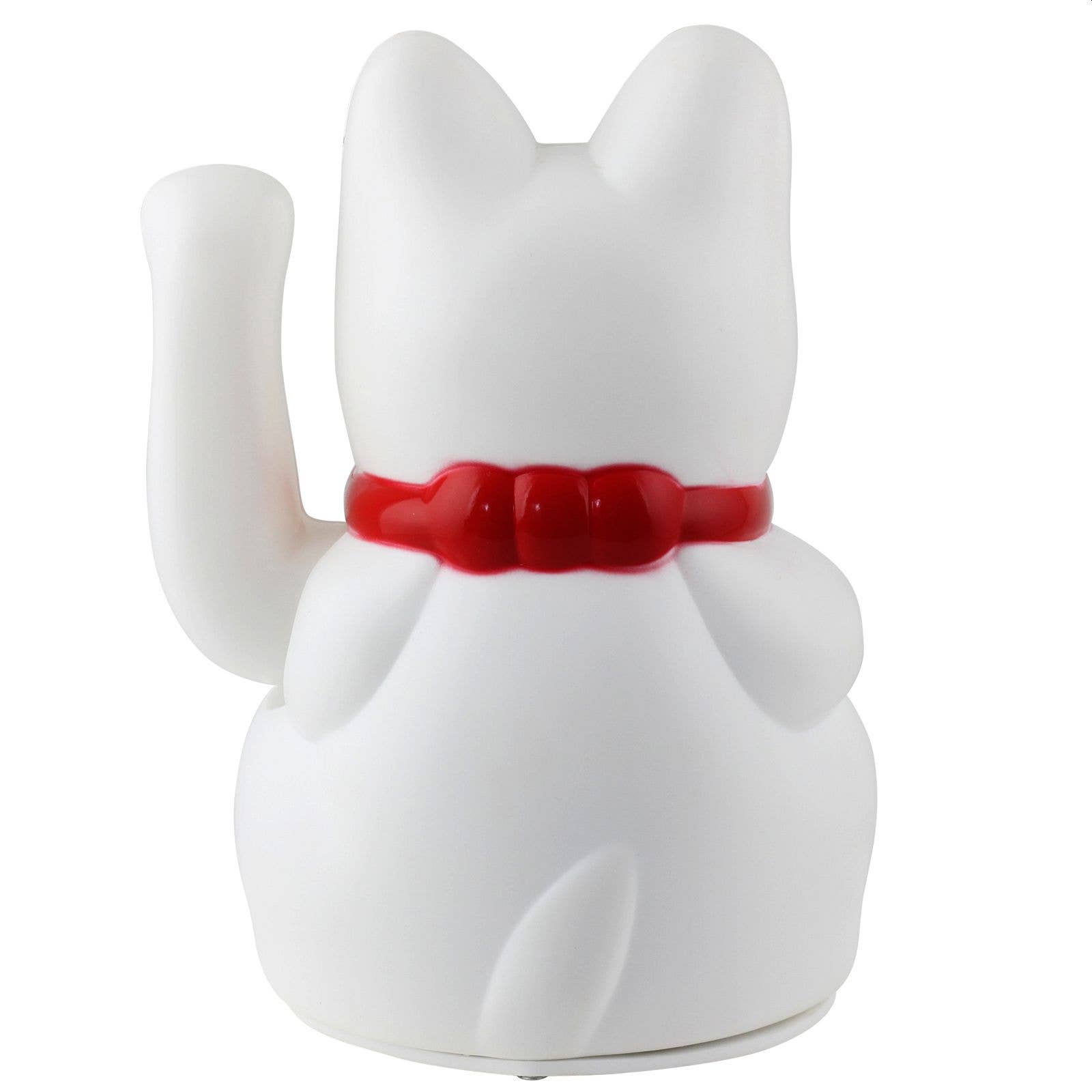 Chat chanceux blanc 13cm