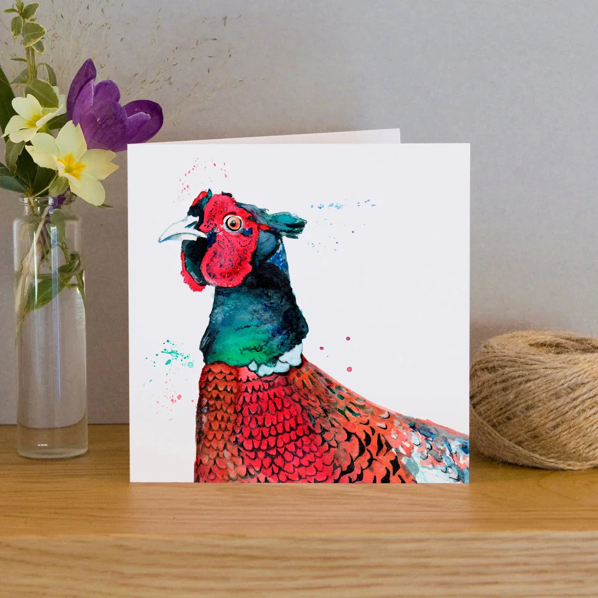 carte de voeux aquarelle faisan kate moby 45611340