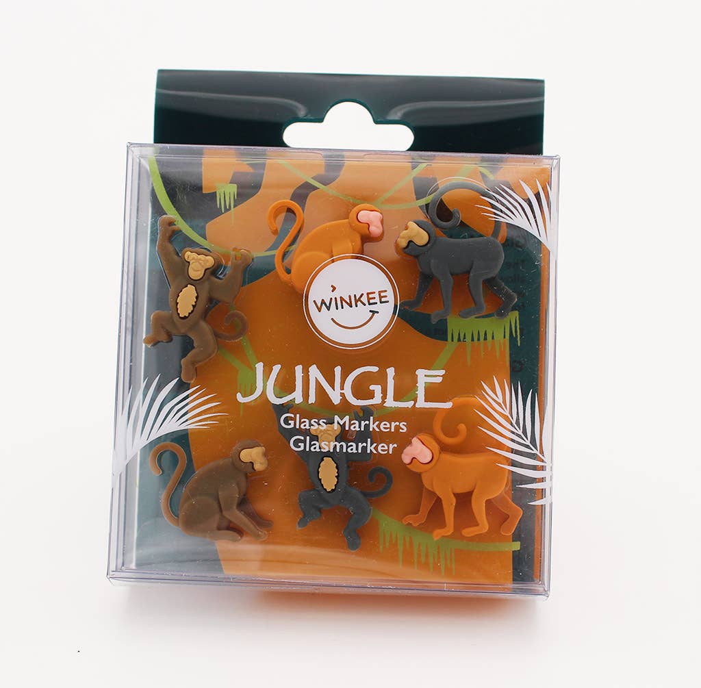 Marqueurs de verre Jungle - Singes