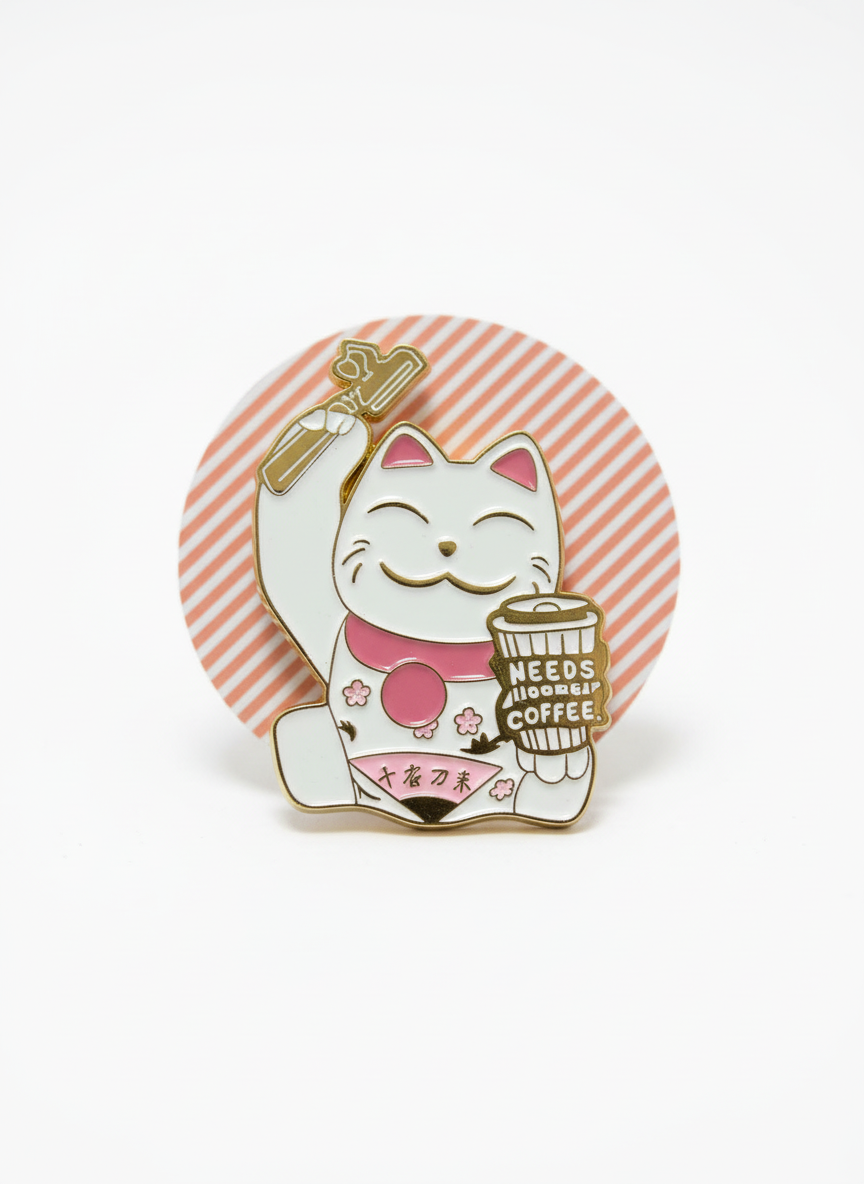 Pin's Chat Chanceux « Needs Coffee »
