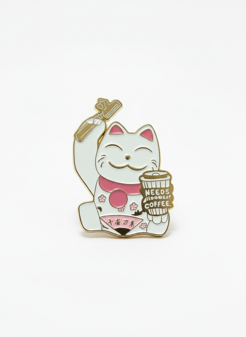 Pin's Chat Chanceux « Needs Coffee »