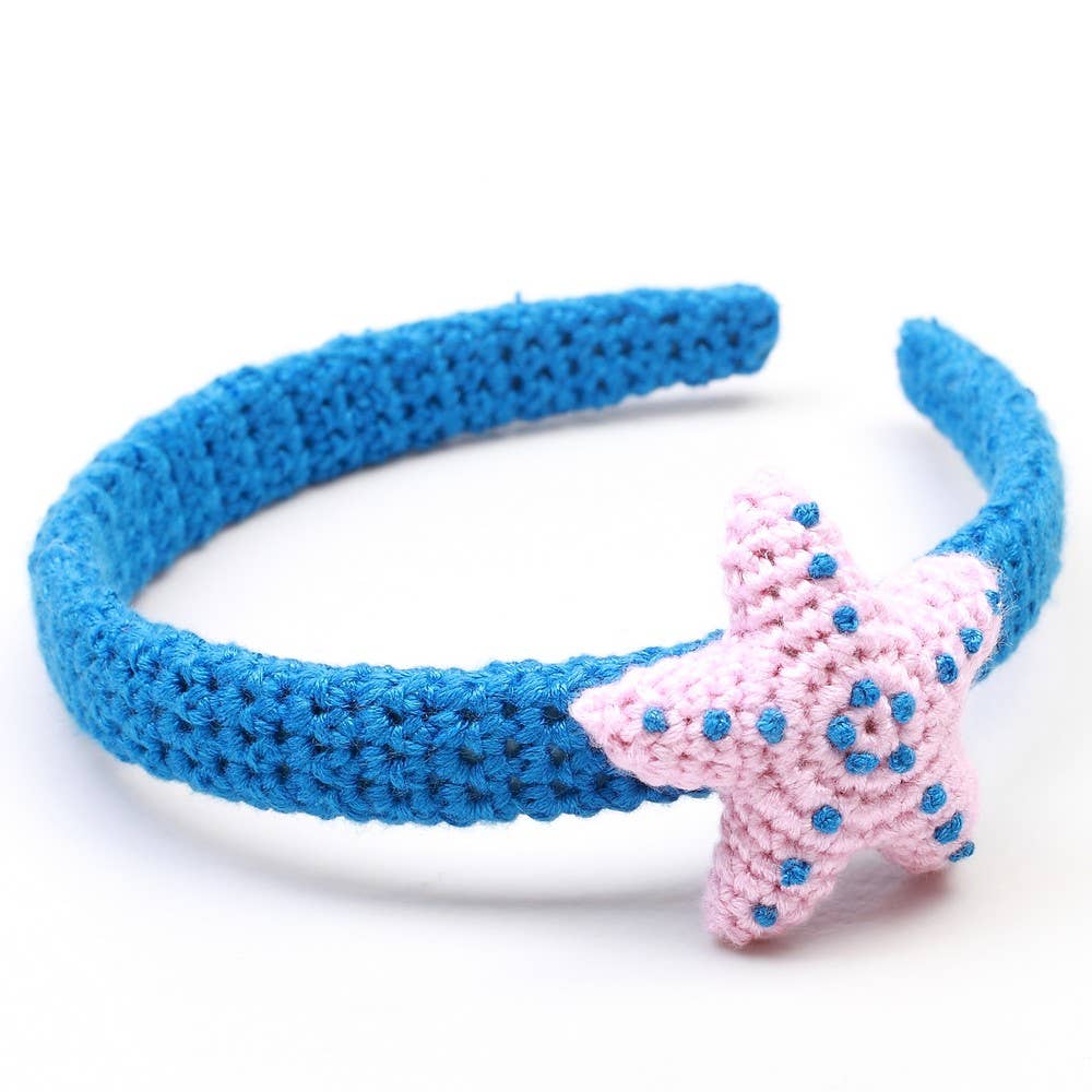 Serre-tête avec étoile de mer - Bleu
