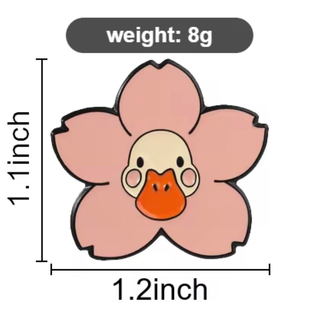 Pin’s Canard Blanc Fleur de Cerisier