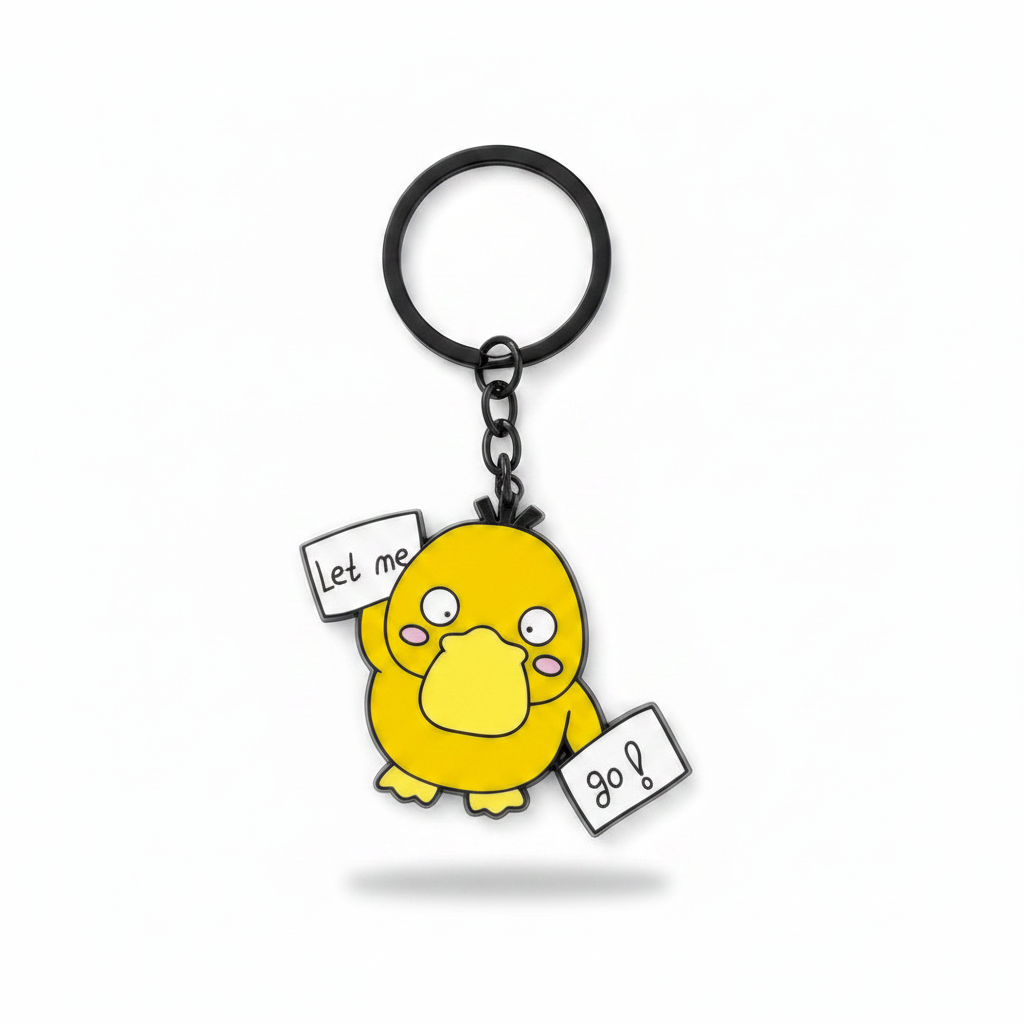 Porte-clés Canard Jaune « Let me go! »