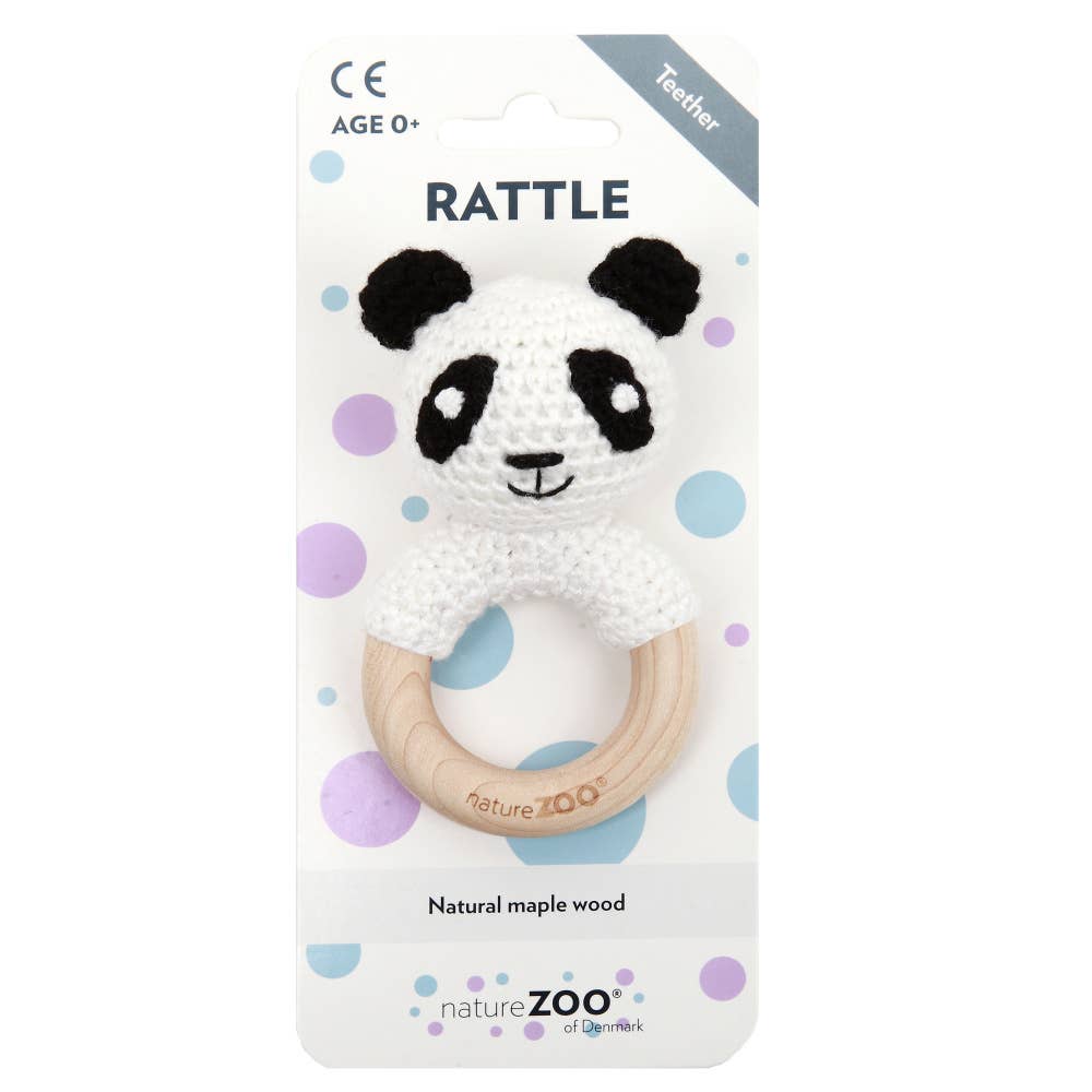 Hochet Anneau en Bois - Panda