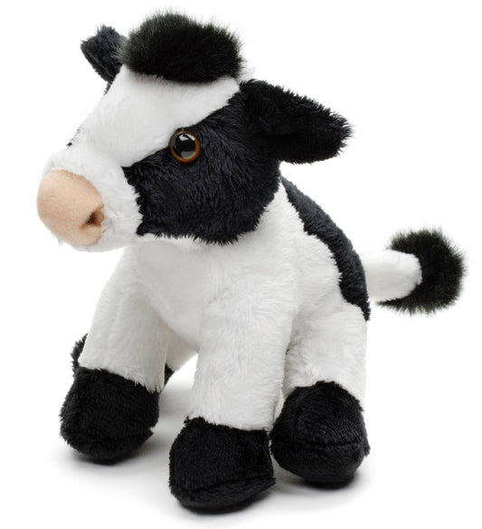 Peluche Vache assise (noir et blanc)