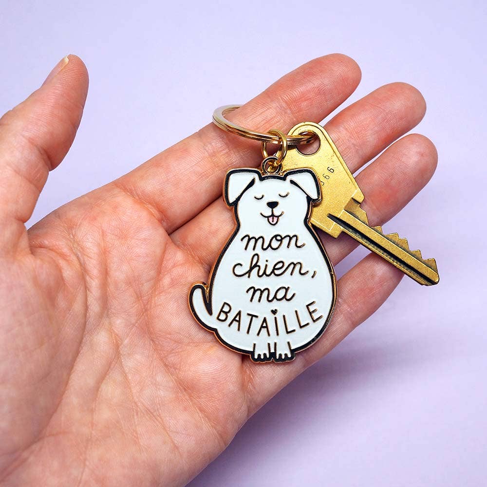 Porte-Clés "Mon Chien, Ma Bataille"