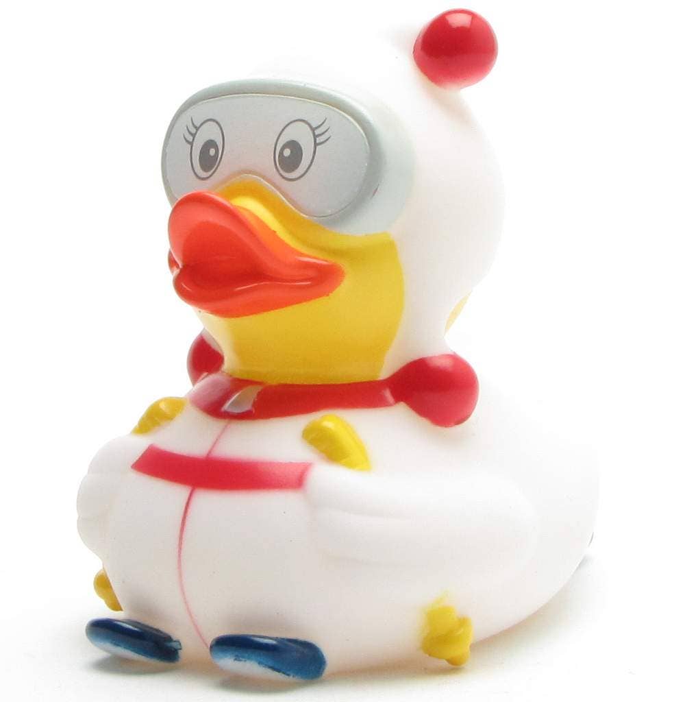 Canard Skieuse Combinaison Blanche Duckshop CoinCaillerie