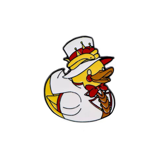 pins canard jaune gentleman couronne