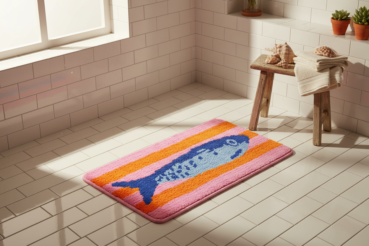 Tapis de Bain Poisson Sunset