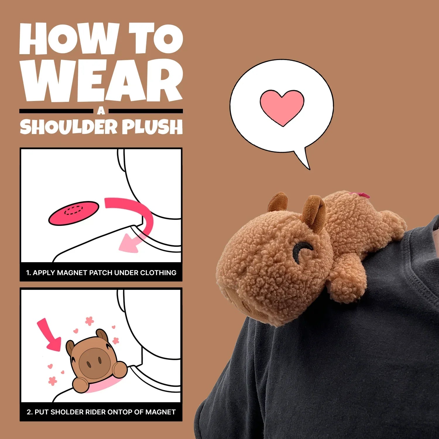 capybara shoulder rider plush youtooz