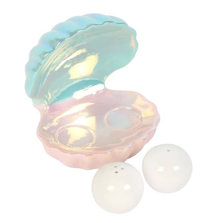 Regenbogenfarbene Salty-Peppy-Muschel