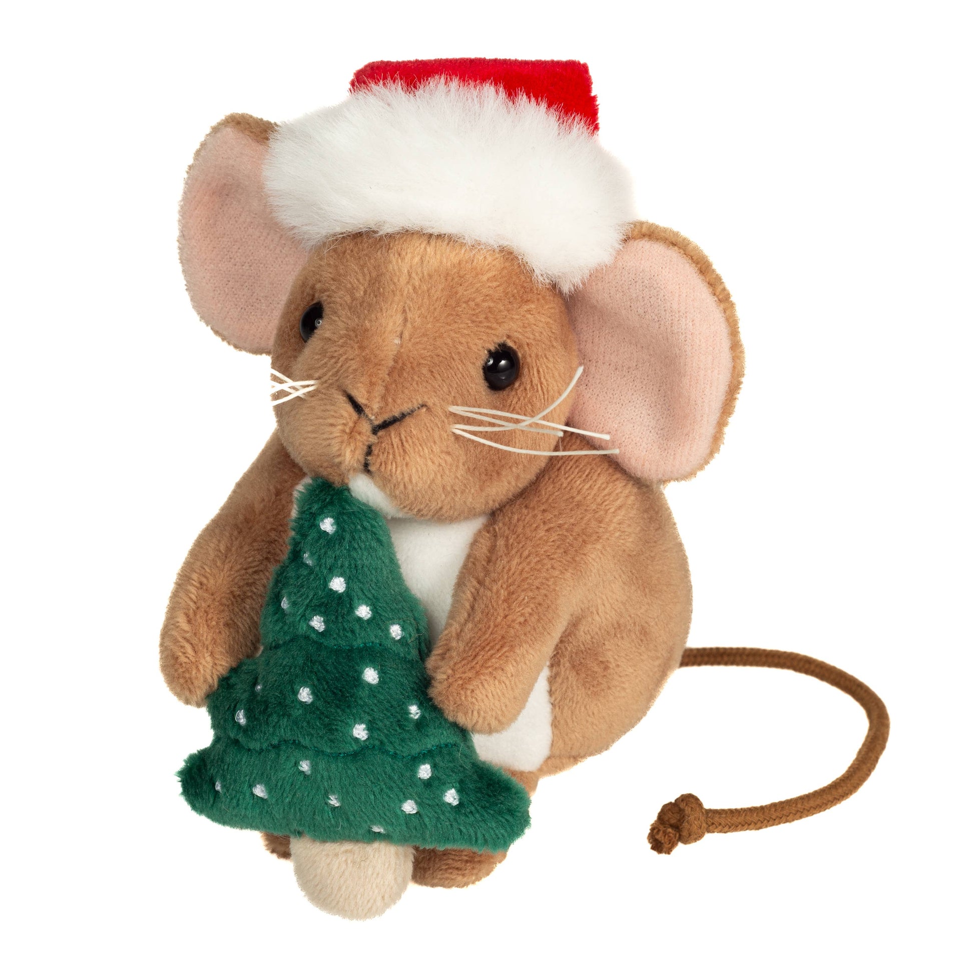 Weihnachtsmaus-Plüschtier mit Weihnachtsbaum