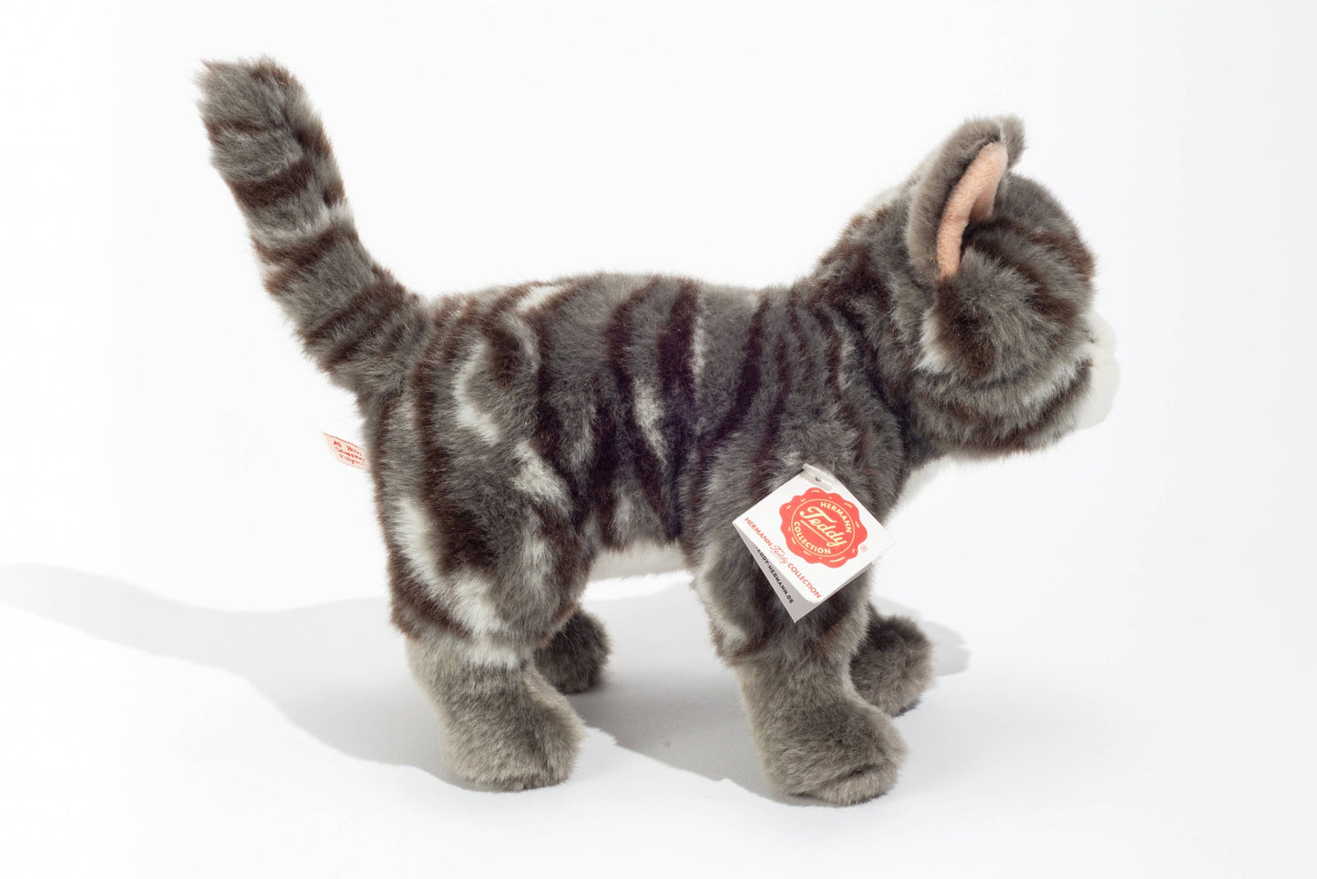 Peluche Chat debout gris tigré