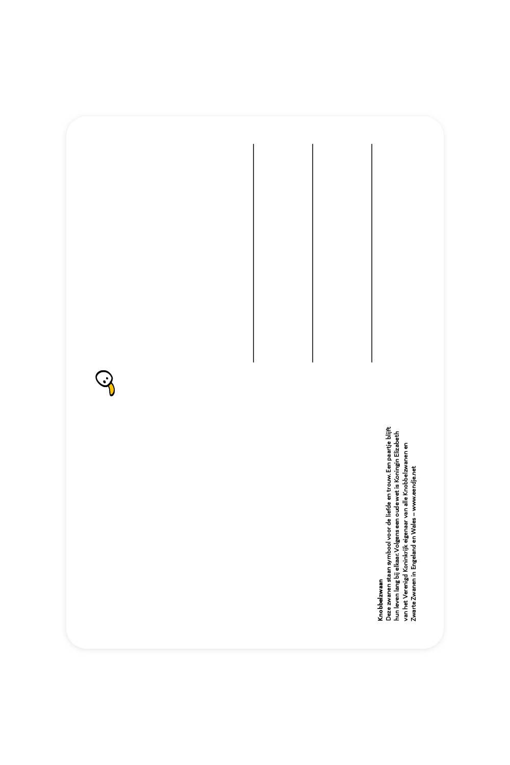 Postcard with a mute swan