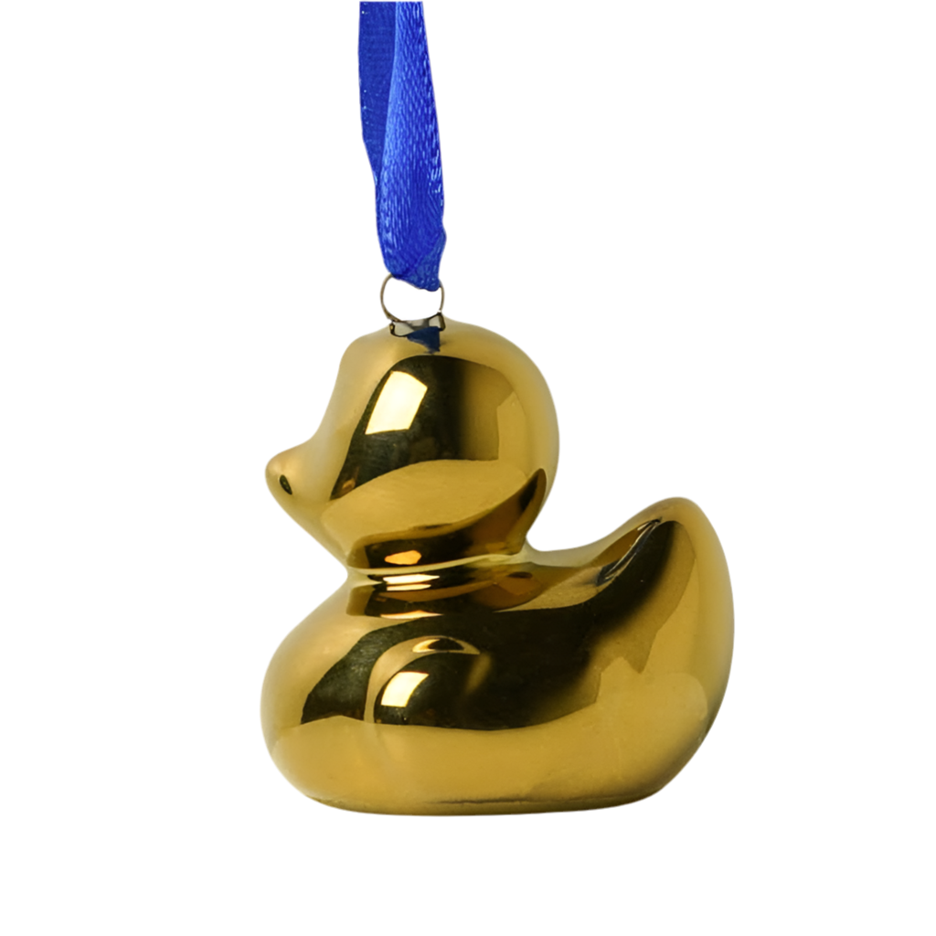 Décoration de Noël en forme de Canard Doré