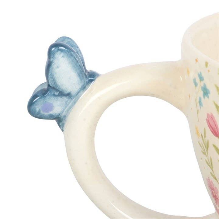 Mug à motif floral Luna Bloom avec papillon