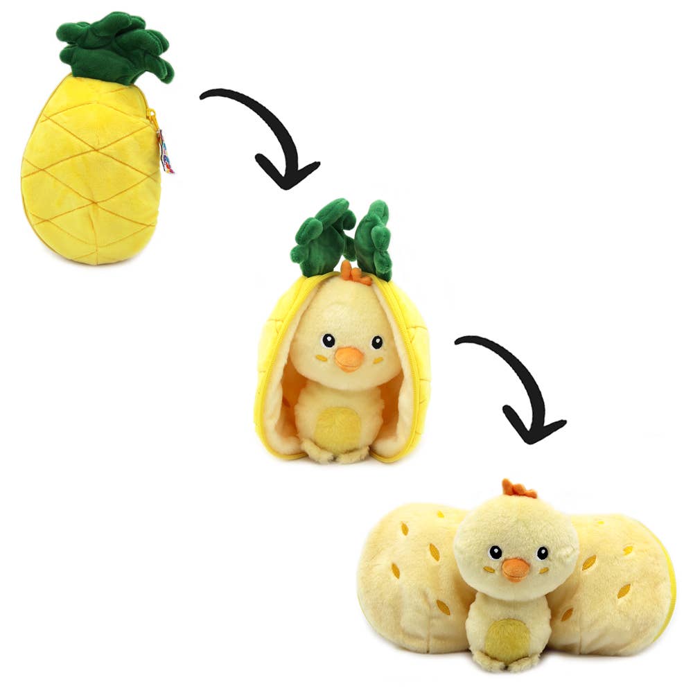Nugget the chick/pineapple reversible plush – Flipetz