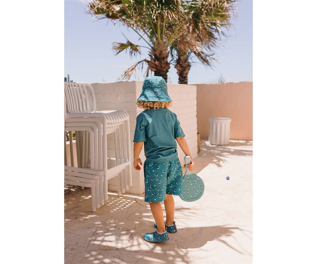 Raquettes de plage en néoprène Whale Teal avec balle
