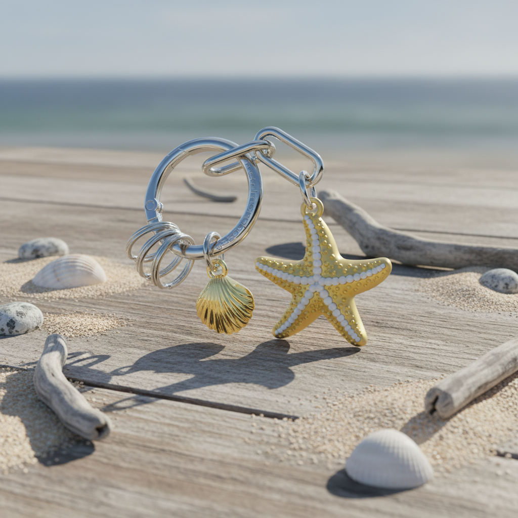 Starfish Charm Keychain