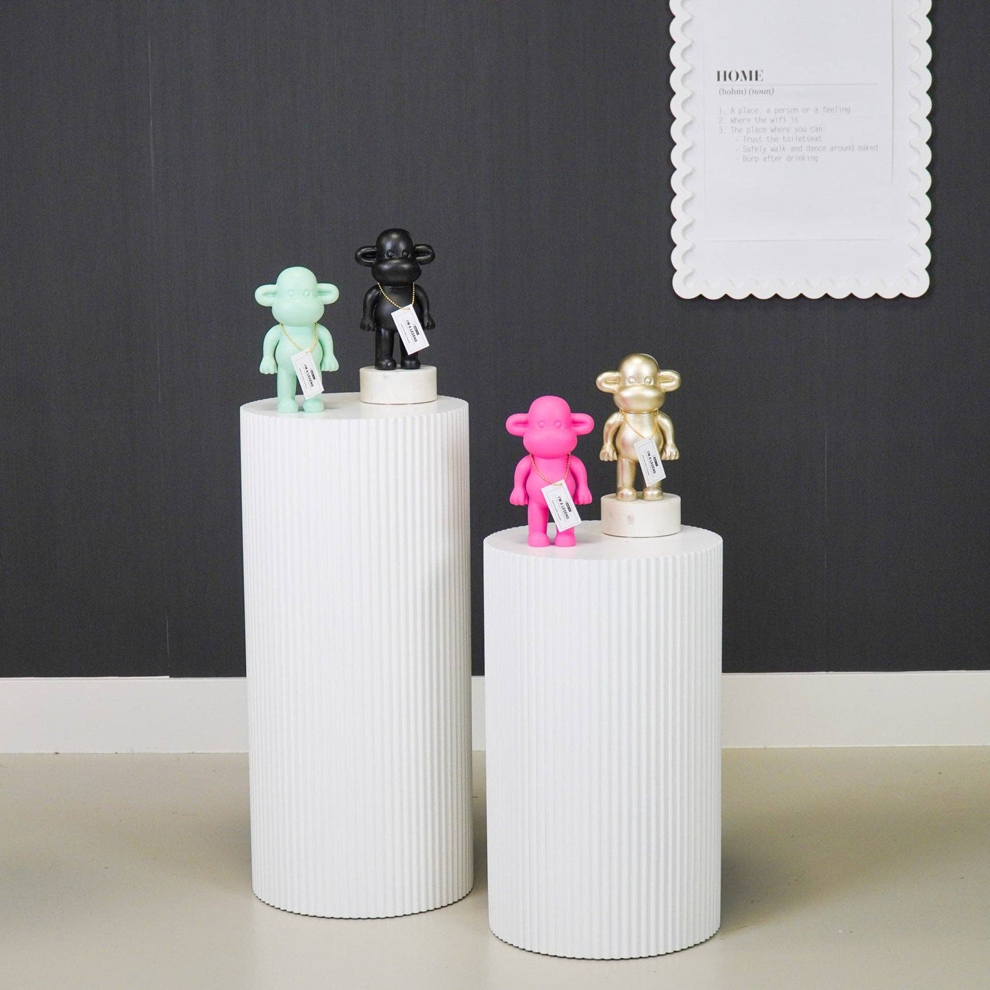 Ornement - Figurine Singe 'La Légende' - Polyrésine - Vert menthe - 11x7x19cm