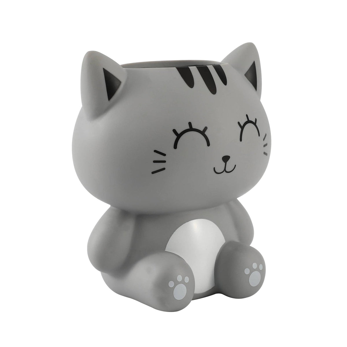 Porte-stylo 3D Chat Gris