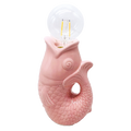 Déco LED poisson rose à piles L13,5 P8,2 H27cm