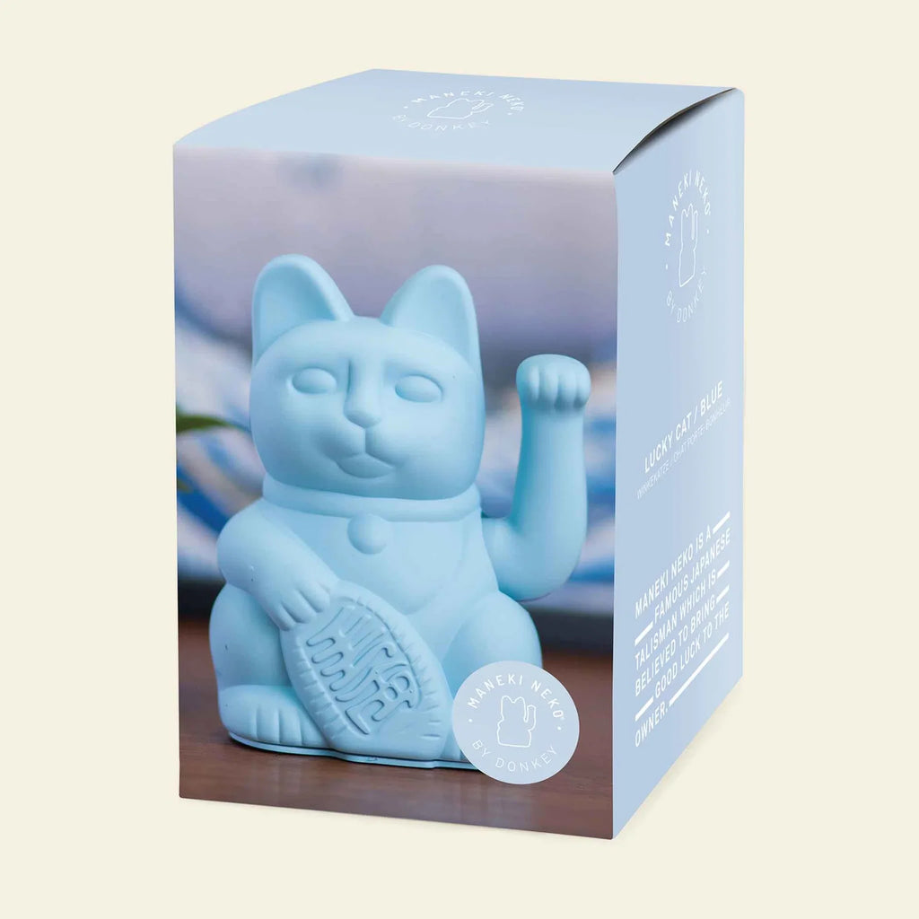 Chat Chanceux Bleu Clair