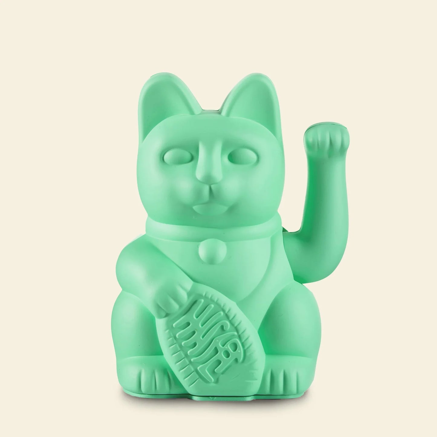 Gato de la suerte verde menta