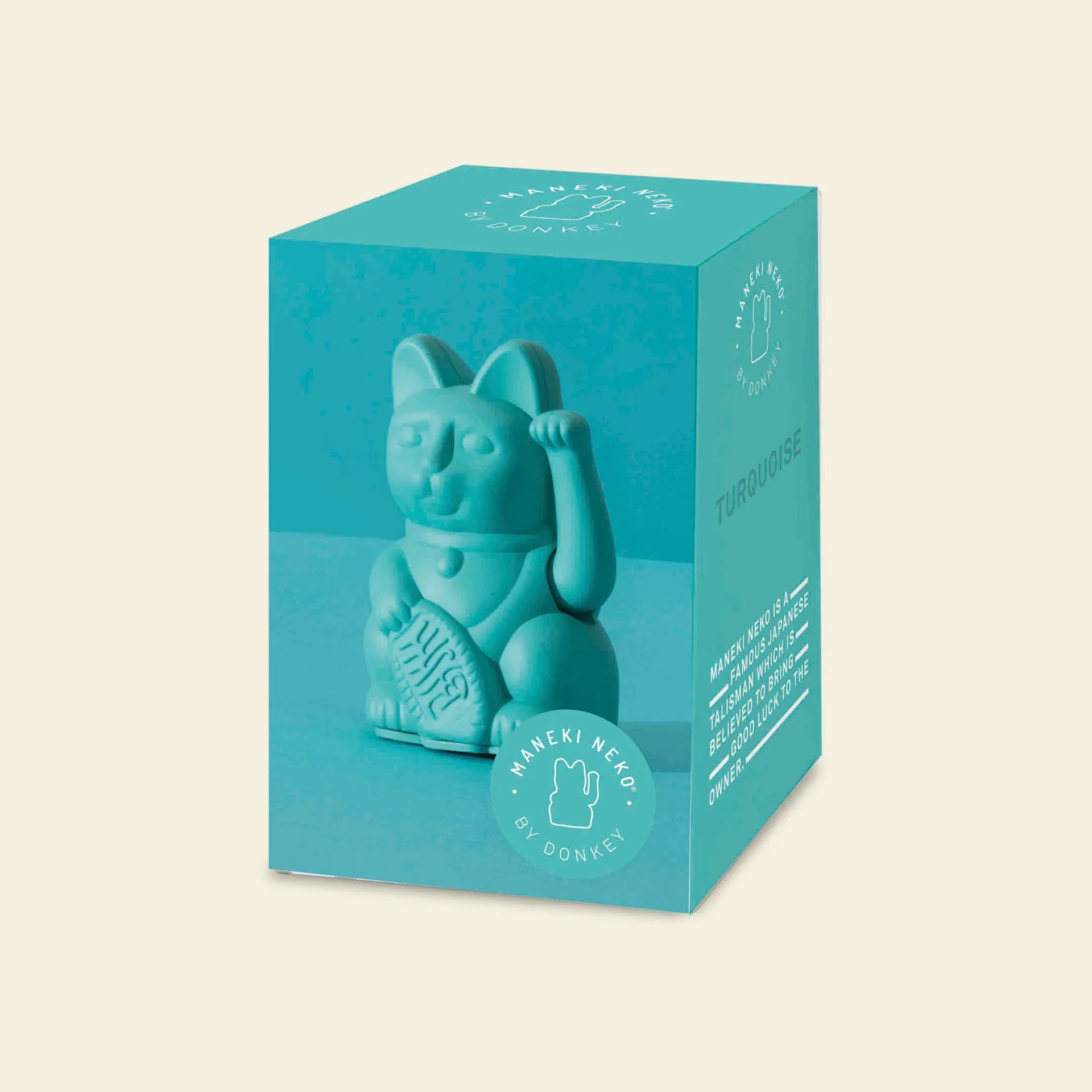Mini Lucky Cat tyrkysová