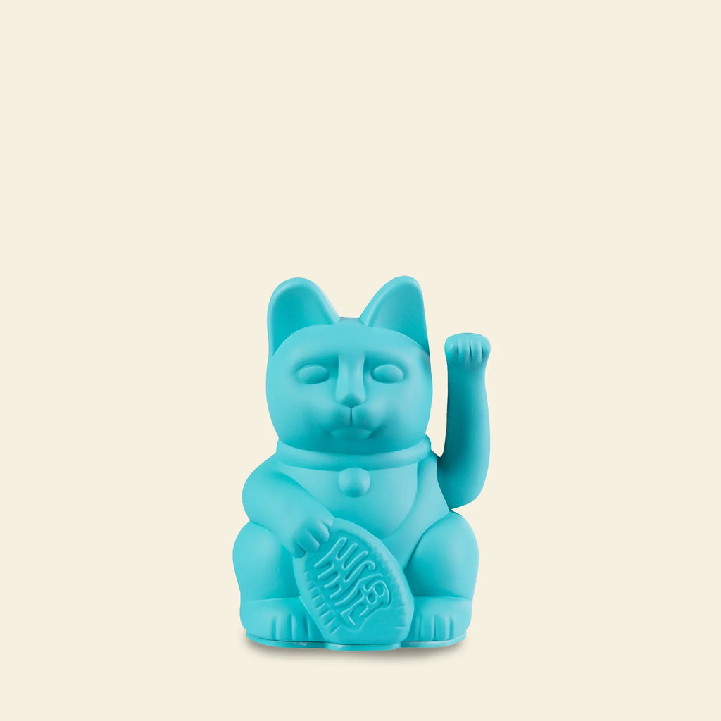 Mini Lucky Cat tyrkysová