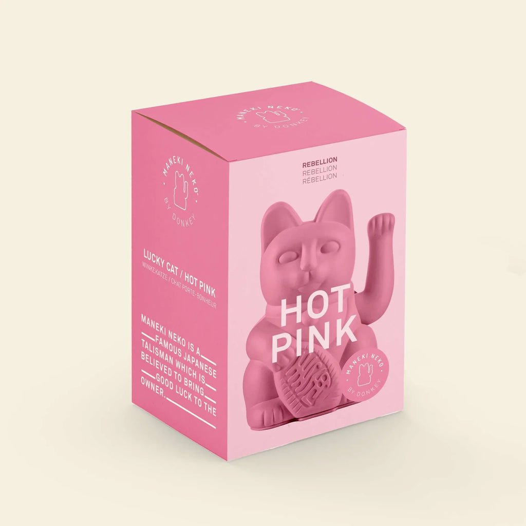 Chat Chanceux Rose Chaud