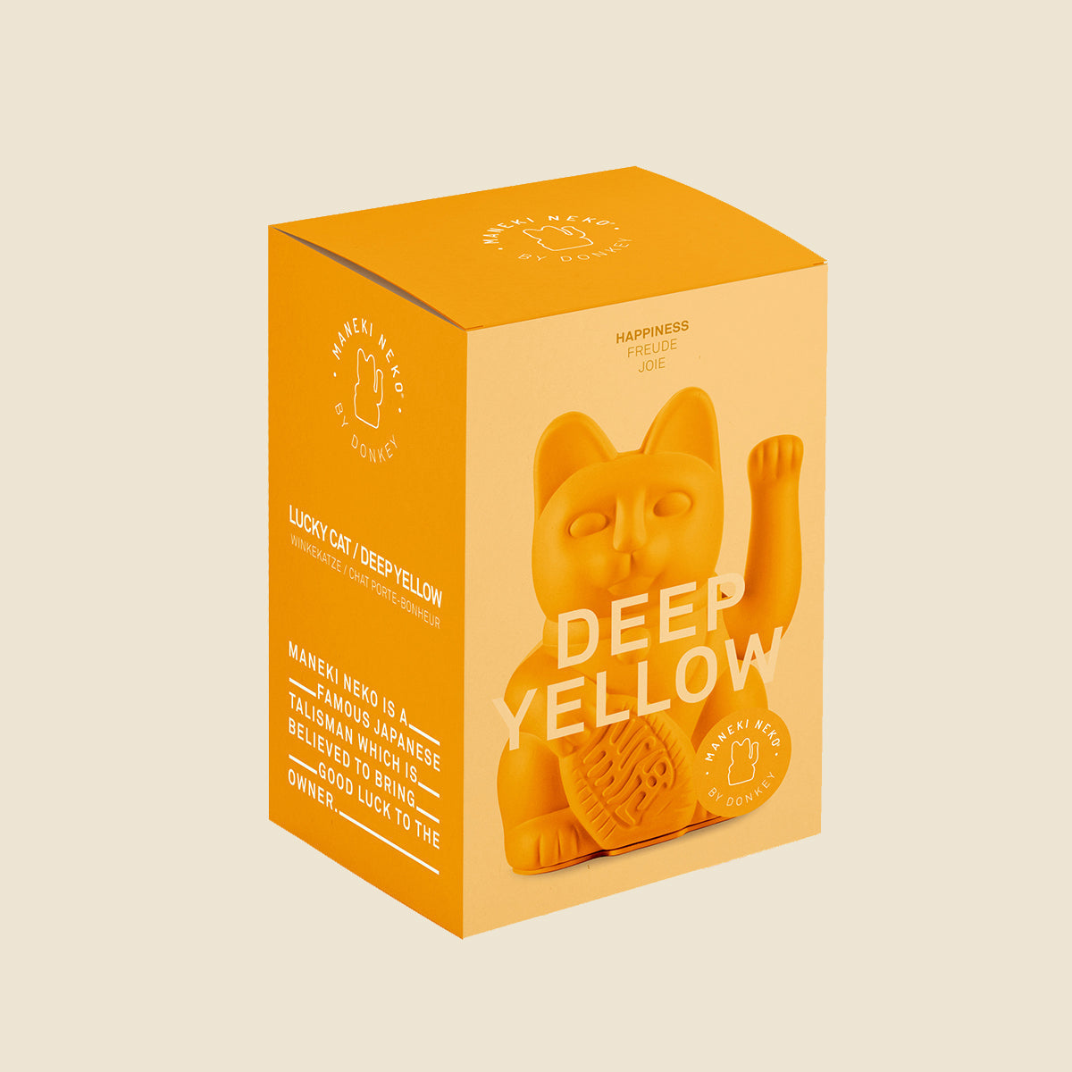 Chat Chanceux Jaune Profond