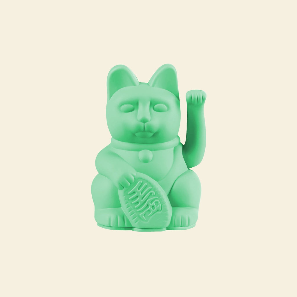 Mini Chat Chanceux Vert Menthe "Mei"